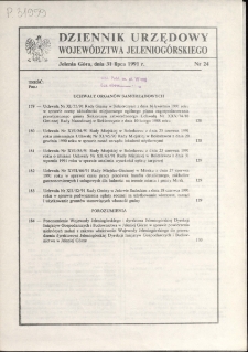 Dziennik Urzędowy Wojew&oacute;dztwa Jeleniog&oacute;rskiego, 1991, nr 24