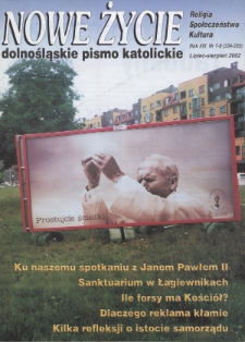 Nowe Życie: dolnośląskie pismo katolickie: religia, kultura, społeczeństwo, 2002, nr 7-8 (334-335)