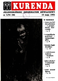 Kurenda : jeleniogórski informator oświatowy, 1994, nr 5 (58)