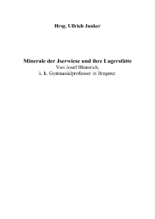 Minerale der Iserwiese und ihre Lagerstätte [Dokument elektroniczny]