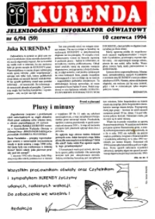 Kurenda : jeleniogórski informator oświatowy, 1994, nr 6 (59)