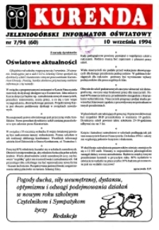 Kurenda : jeleniogórski informator oświatowy, 1994, nr 7 (60)
