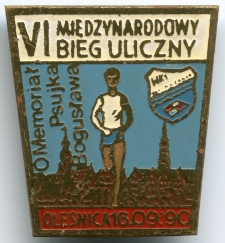 VI Międzynarodowy Bieg Uliczny o Memoriał Psujka Bogusława : Oleśnica 16.09.90 [Dokument życia społecznego]