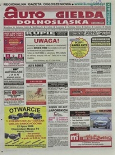 Auto Giełda Dolnośląska : regionalna gazeta ogłoszeniowa, 2006, nr 84 (1473) [24.07]