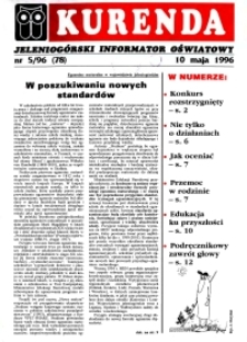 Kurenda : jeleniogórski informator oświatowy, 1996, nr 5 (78)