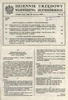 Dziennik Urzędowy Województwa Jeleniogórskiego, 1992, nr 14