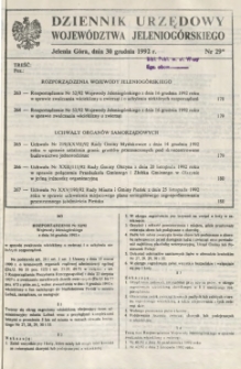 Dziennik Urzędowy Województwa Jeleniogórskiego, 1992, nr 29*
