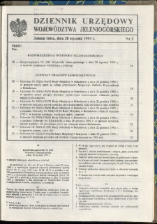Dziennik Urzędowy Województwa Jeleniogórskiego, 1993, nr 3