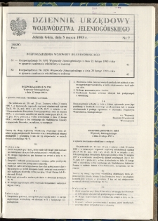 Dziennik Urzędowy Województwa Jeleniogórskiego, 1993, nr 7