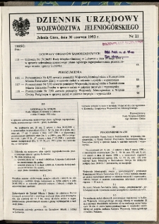 Dziennik Urzędowy Województwa Jeleniogórskiego, 1993, nr 21