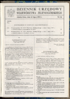 Dziennik Urzędowy Województwa Jeleniogórskiego, 1993, nr 24