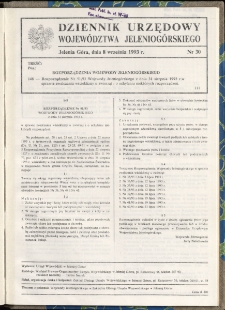 Dziennik Urzędowy Województwa Jeleniogórskiego, 1993, nr 30