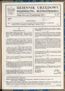 Dziennik Urzędowy Województwa Jeleniogórskiego, 1993, nr 42