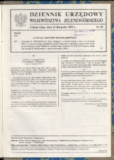 Dziennik Urzędowy Województwa Jeleniogórskiego, 1993, nr 45