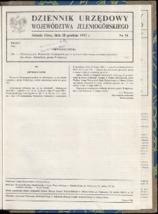 Dziennik Urzędowy Województwa Jeleniogórskiego, 1993, nr 51