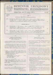 Dziennik Urzędowy Województwa Jeleniogórskiego, 1993, nr 52*