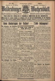 Waldenburger Wochenblatt, Jg. 61, 1915, nr 61