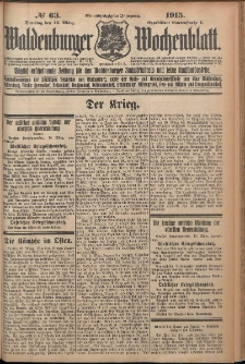 Waldenburger Wochenblatt, Jg. 61, 1915, nr 63