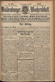 Waldenburger Wochenblatt, Jg. 61, 1915, nr 65