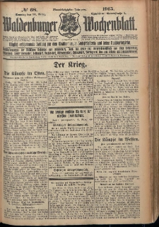 Waldenburger Wochenblatt, Jg. 61, 1915, nr 68