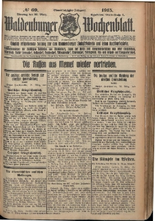 Waldenburger Wochenblatt, Jg. 61, 1915, nr 69