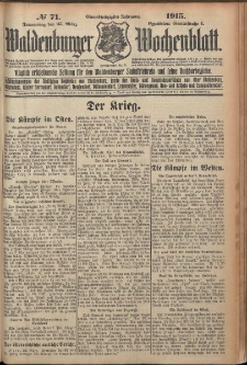 Waldenburger Wochenblatt, Jg. 61, 1915, nr 71