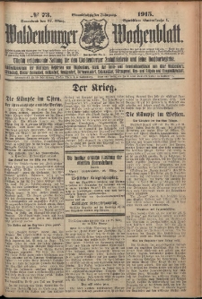 Waldenburger Wochenblatt, Jg. 61, 1915, nr 73