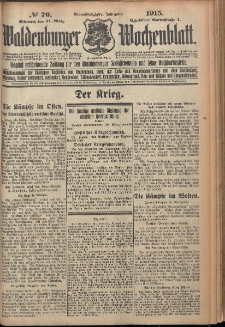 Waldenburger Wochenblatt, Jg. 61, 1915, nr 76