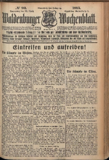 Waldenburger Wochenblatt, Jg. 61, 1915, nr 93