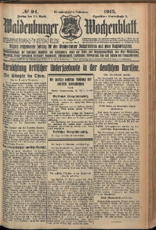 Waldenburger Wochenblatt, Jg. 61, 1915, nr 94