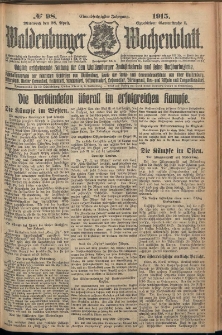 Waldenburger Wochenblatt, Jg. 61, 1915, nr 98
