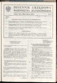 Dziennik Urzędowy Województwa Jeleniogórskiego, 1994, nr 5