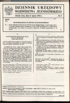 Dziennik Urzędowy Województwa Jeleniogórskiego, 1994, nr 9