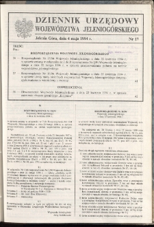 Dziennik Urzędowy Województwa Jeleniogórskiego, 1994, nr 17