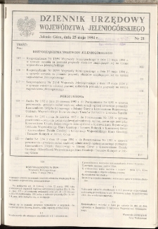 Dziennik Urzędowy Województwa Jeleniogórskiego, 1994, nr 21
