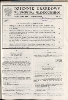 Dziennik Urzędowy Województwa Jeleniogórskiego, 1994, nr 24