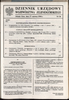 Dziennik Urzędowy Województwa Jeleniogórskiego, 1994, nr 26