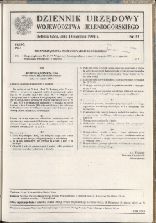 Dziennik Urzędowy Województwa Jeleniogórskiego, 1994, nr 33