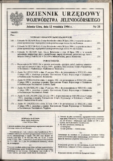 Dziennik Urzędowy Województwa Jeleniogórskiego, 1994, nr 35