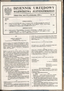 Dziennik Urzędowy Województwa Jeleniogórskiego, 1994, nr 39