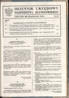 Dziennik Urzędowy Województwa Jeleniogórskiego, 1994, nr 40