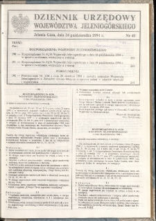 Dziennik Urzędowy Województwa Jeleniogórskiego, 1994, nr 41