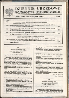 Dziennik Urzędowy Województwa Jeleniogórskiego, 1994, nr 44