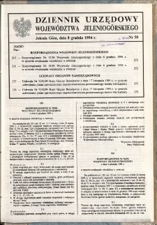 Dziennik Urzędowy Województwa Jeleniogórskiego, 1994, nr 50