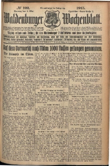 Waldenburger Wochenblatt, Jg. 61, 1915, nr 102