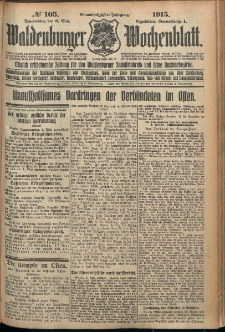 Waldenburger Wochenblatt, Jg. 61, 1915, nr 105