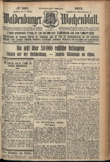 Waldenburger Wochenblatt, Jg. 61, 1915, nr 106