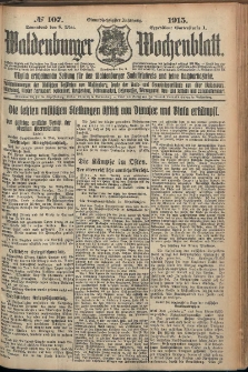 Waldenburger Wochenblatt, Jg. 61, 1915, nr 107