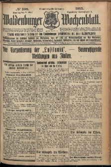 Waldenburger Wochenblatt, Jg. 61, 1915, nr 108
