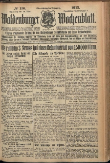 Waldenburger Wochenblatt, Jg. 61, 1915, nr 110
